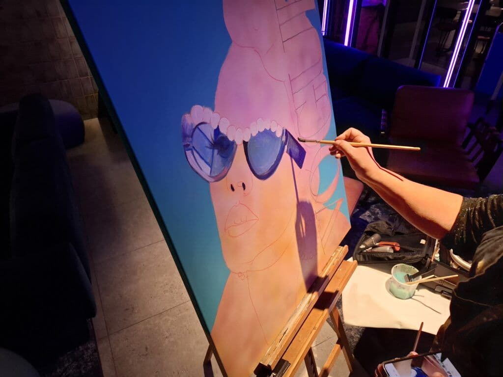 Live Painting with Mia Van der Moolen @Jaz in the City Vienna