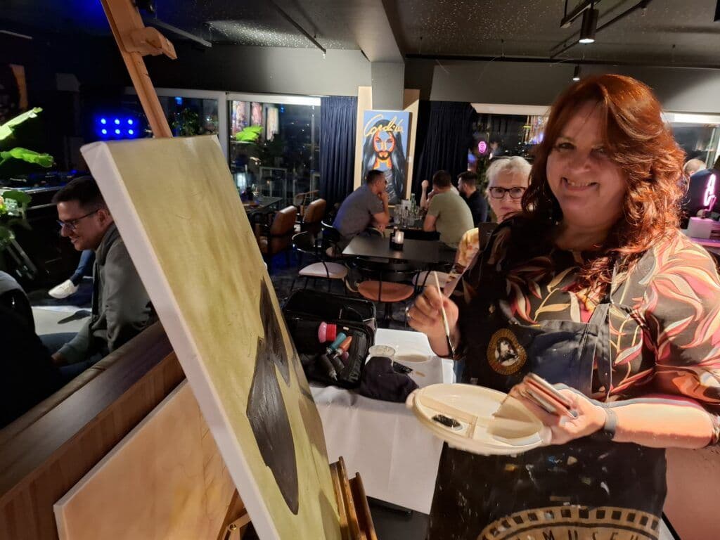 Live Painting with Mia Van der Moolen @Jaz in the City Vienna