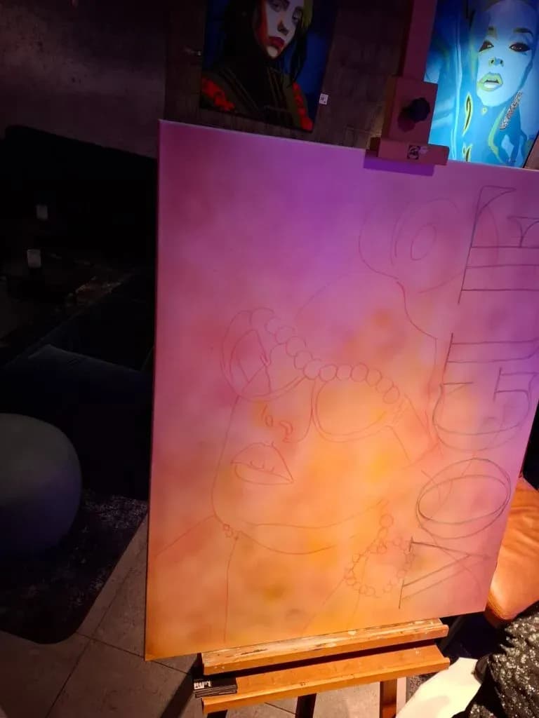 Live Painting with Mia Van der Moolen @Jaz in the City Vienna
