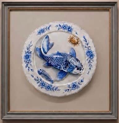 Delftsblauwe koi
